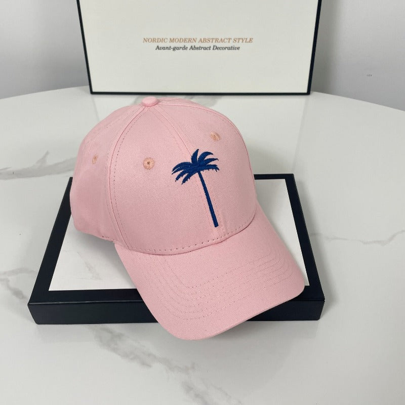 Palm Angels hats flame alphabet palm tree embroidered distressed baseball cap