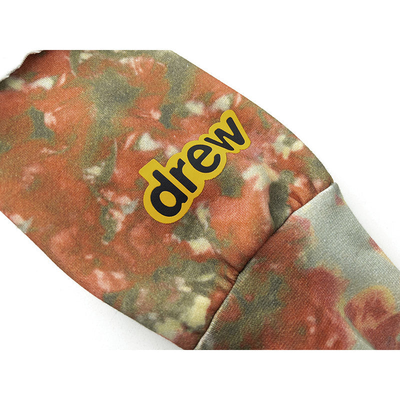 Drew House Hoodie Unisex Loose Casual Flower Pattern Hoodie