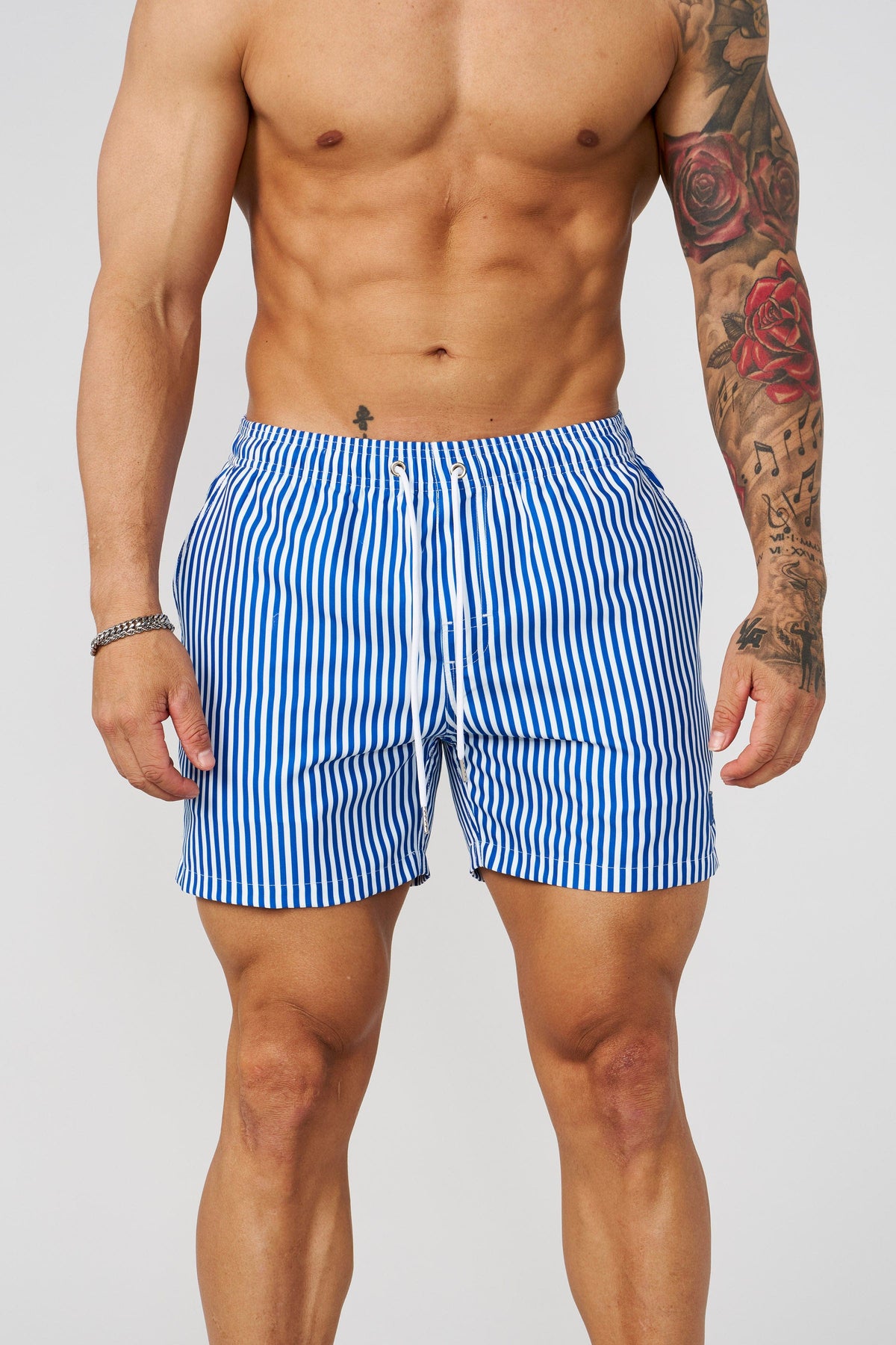 1056 - Striped Swim Shorts