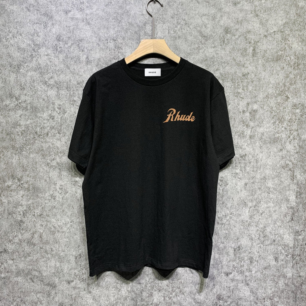 Rhude T-shirts Printed Trendy Pure Cotton