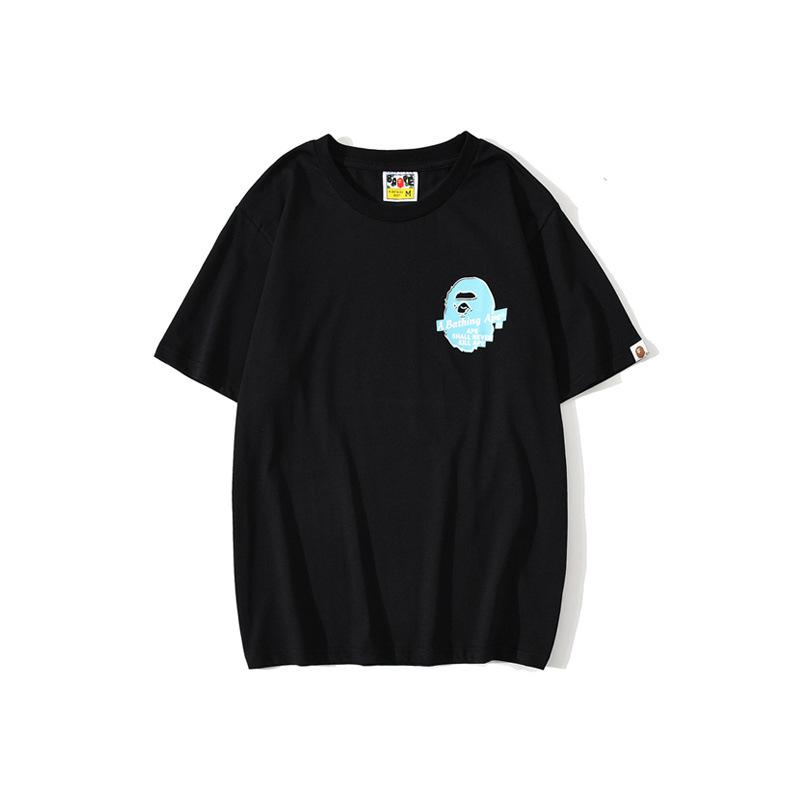 Bathing Ape T-Shirt Back Printing Men and Women Fashion Short Sleeve Top