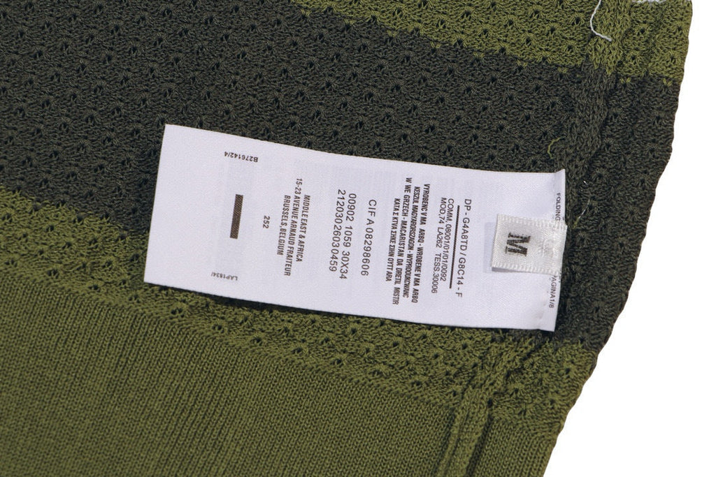 AMIRI Striped Pointelle-Knit Polo Shirt