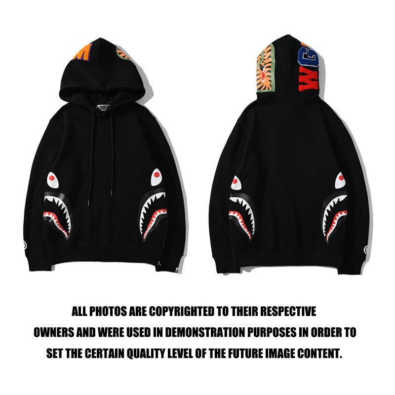 Bathing Ape Hoodie Hooded Cardigan Zipper Sweater Men's and Women's Pure Cotton