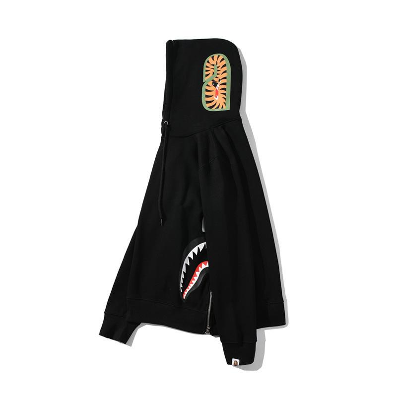 Bathing Ape Hoodie Hooded Cardigan Zipper Sweater Men's and Women's Pure Cotton
