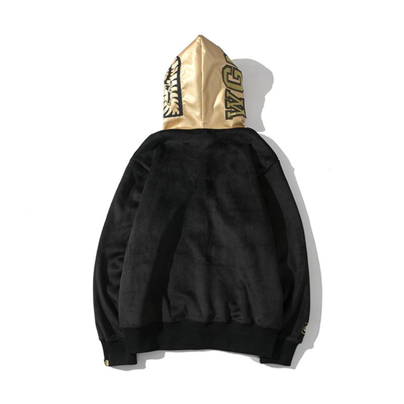 Bathing Ape Hoodie Shark Coat Black Gold Zipper Price