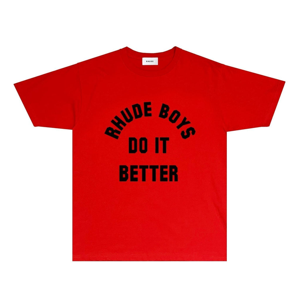 Rhude T-shirts Printed Trendy Pure Cotton