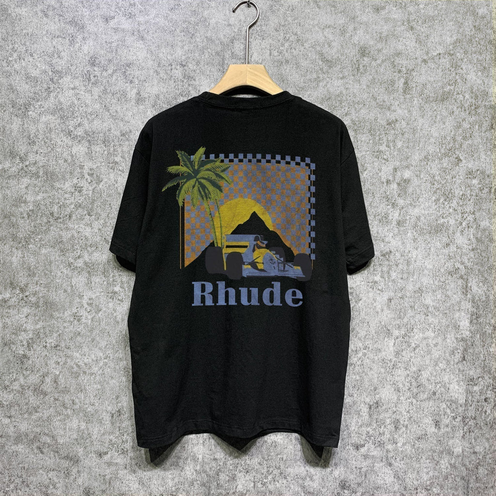 Rhude T-shirts Printed Trendy Pure Cotton