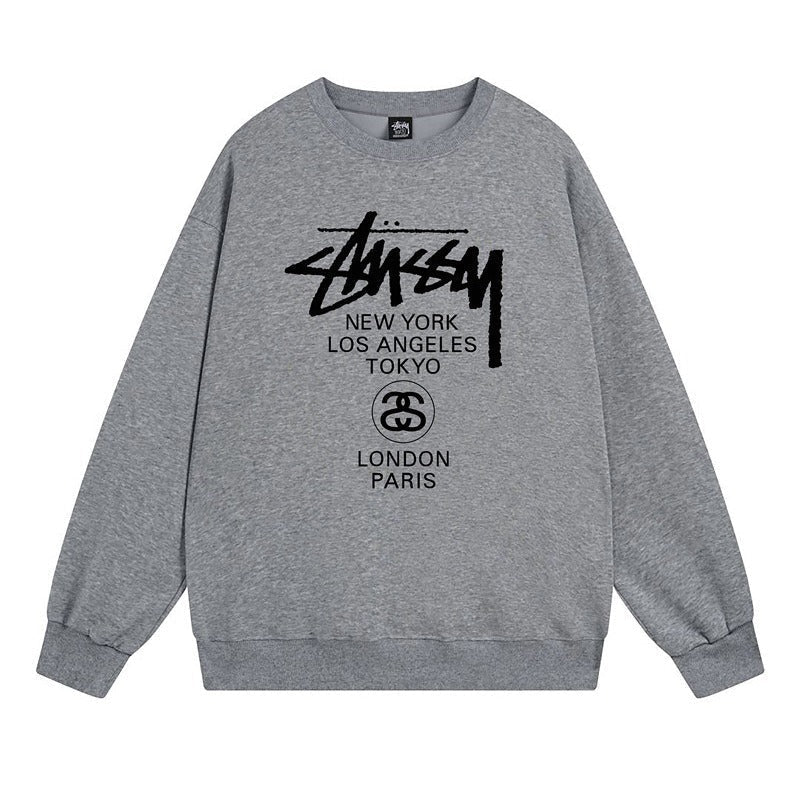 Stussy Sweatshirts Autumn/Winter Fleece Couple Sweatshirts