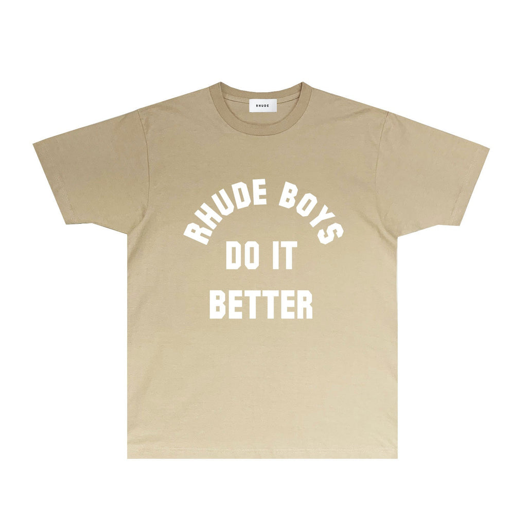 Rhude T-shirts Printed Trendy Pure Cotton