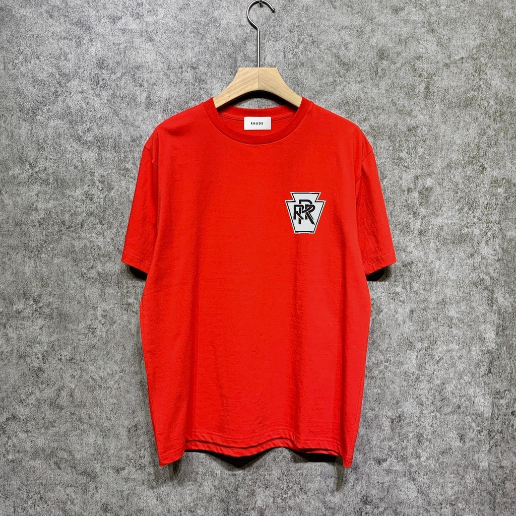 Rhude T-shirts Printed Trendy Pure Cotton