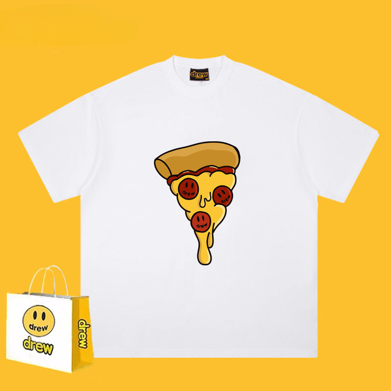 Drew T-shirts Pizza Smiley T-shirt