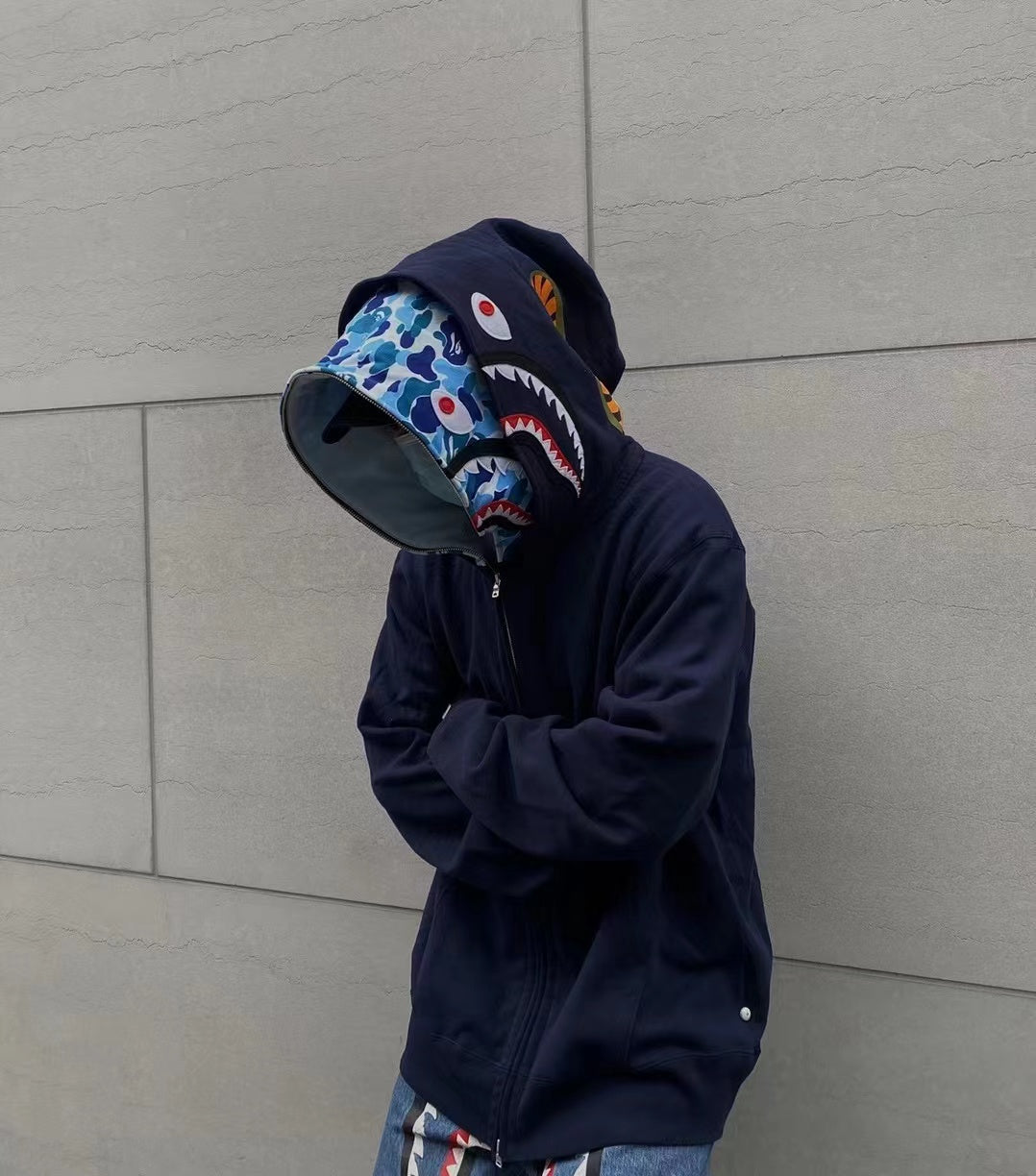 Bathing Ape Hoodie Camouflage Cardigan Men's and Women's Sweater Hoodie Coat