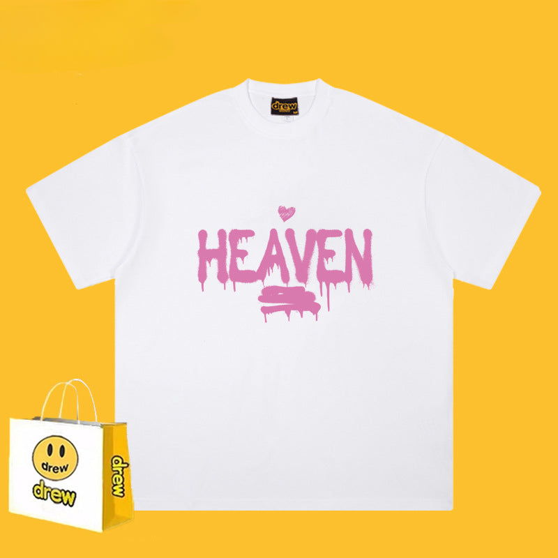 Drew T-shirts Smiley Face Letter Printing