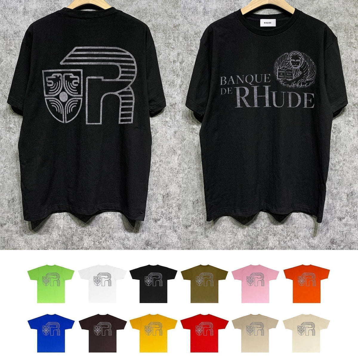 Rhude T-shirts Printed Trendy Pure Cotton