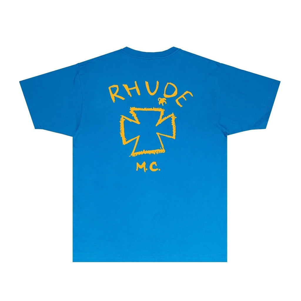 Rhude T-shirts Printed Trendy Pure Cotton
