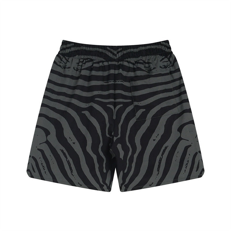 Rhude T-shirt Zebra Letter Embroidery Casual Short Sleeve Shirt, Shorts