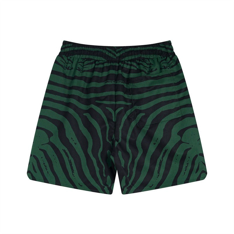 Rhude T-shirt Zebra Letter Embroidery Casual Short Sleeve Shirt, Shorts