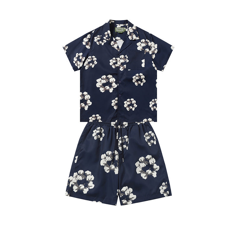 Denim Tears T-shirt & Shorts 2 Piece Set Button cardigan woven