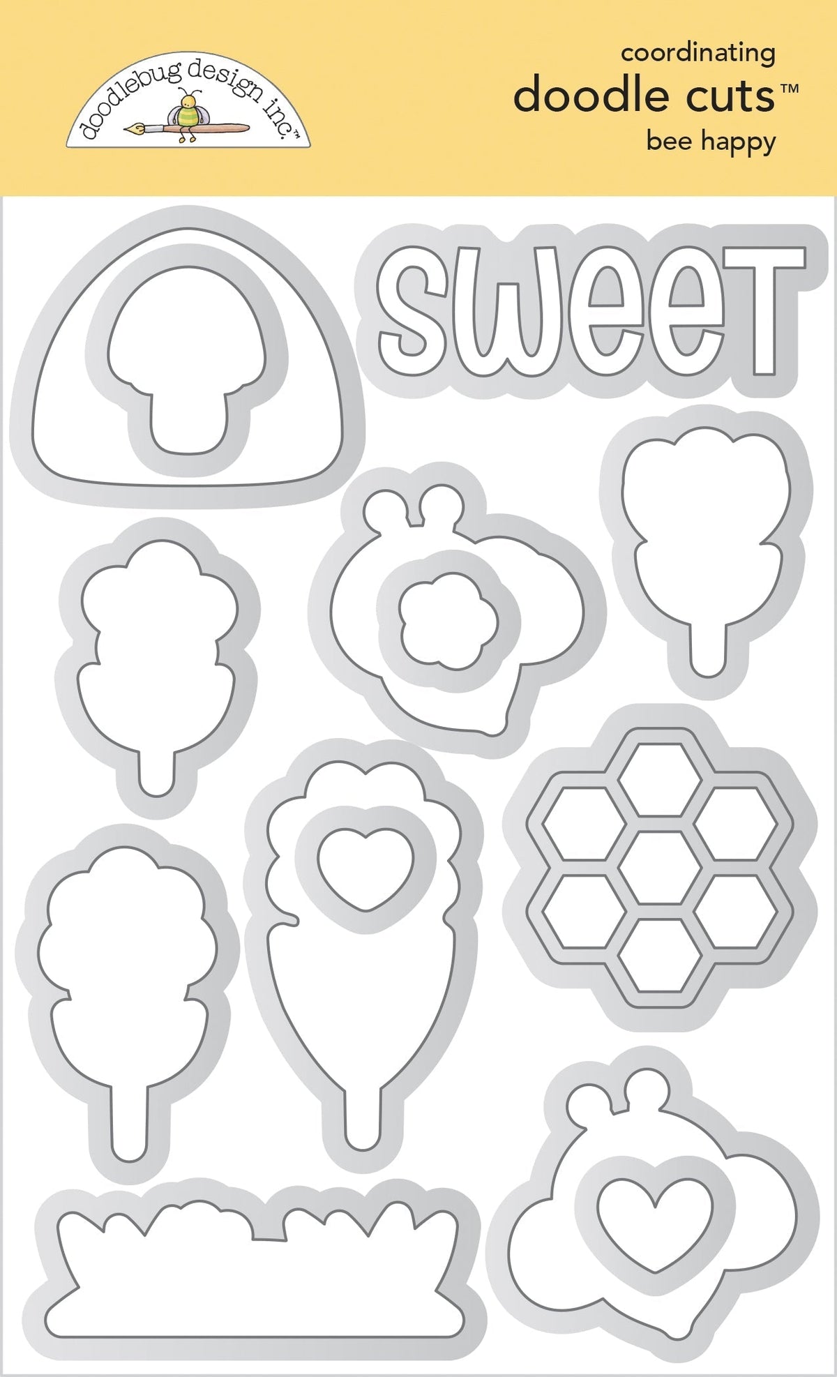 Doodlebug Design - Bee Happy Collection - bee happy doodle cuts