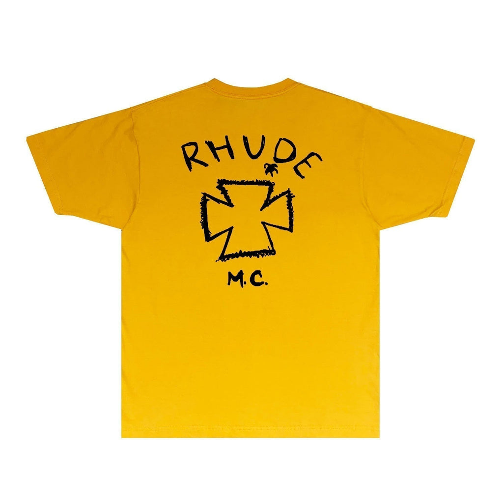 Rhude T-shirts Printed Trendy Pure Cotton