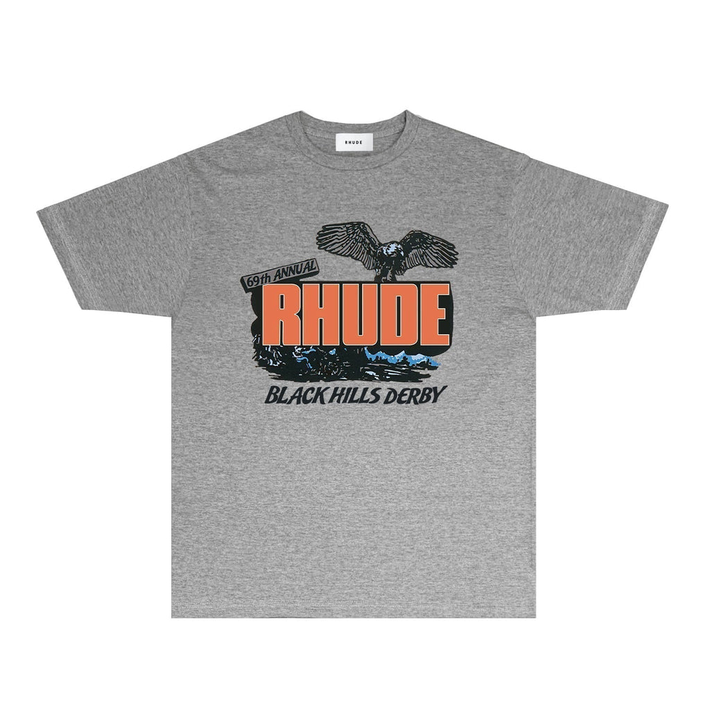 Rhude T-shirts Printed Trendy Pure Cotton