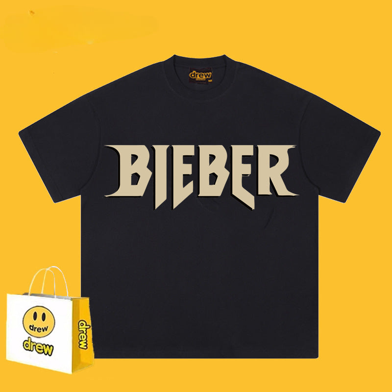 Drew T-shirts Loose Heavy Bieber