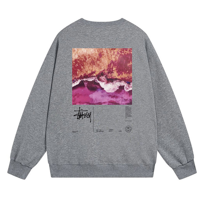 Stussy Sweatshirts Autumn/Winter Fleece Couple Sweatshirts