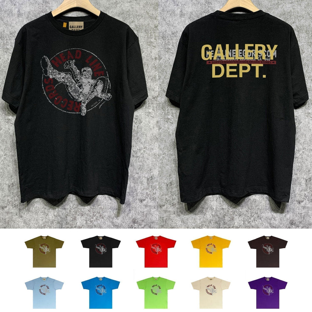 Gallery Dept T Shirt Retro Printed Loose Short-Sleeved Shirt