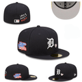 Detroit Tigers Navy Blue Fitted Hat - 1984 World Series Patch and Embroidered Details