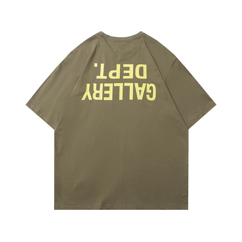 Gallery Dept T Shirts Men's Summer Short Sleeve Gallery Dept Letter Print Short-Sleeve T-shirt