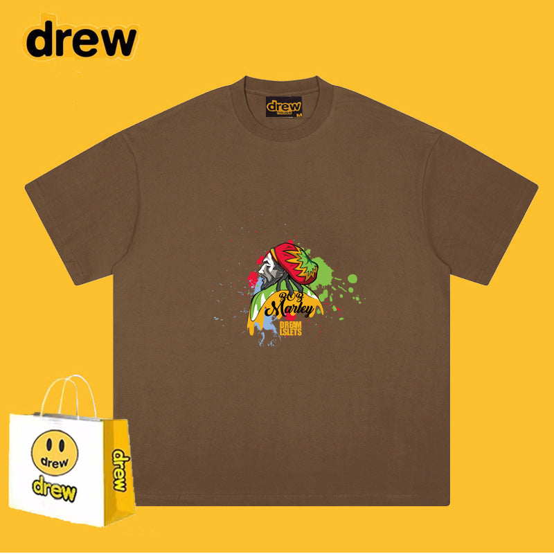 Drew T-shirts Loose Graffiti Printing