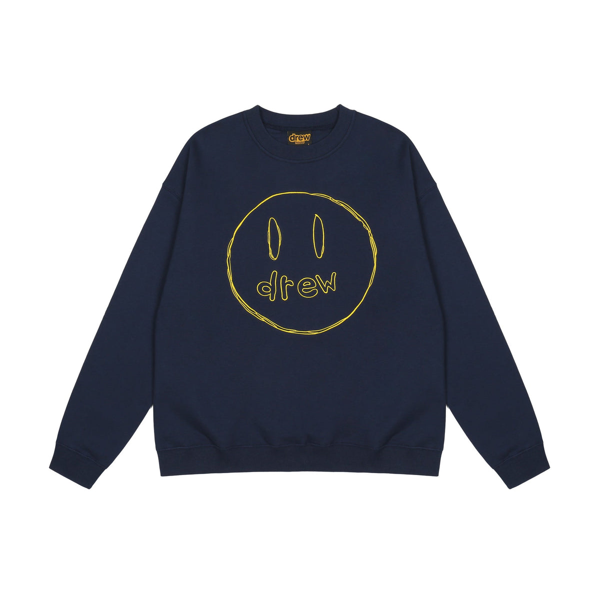 Drew House Sweatshirts Unisex Sketch Smiley Face Crew Neck Sweater