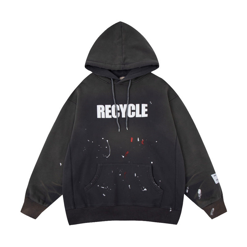 Gallery Dept Hoodie Loose Casual Distressed Hoodie