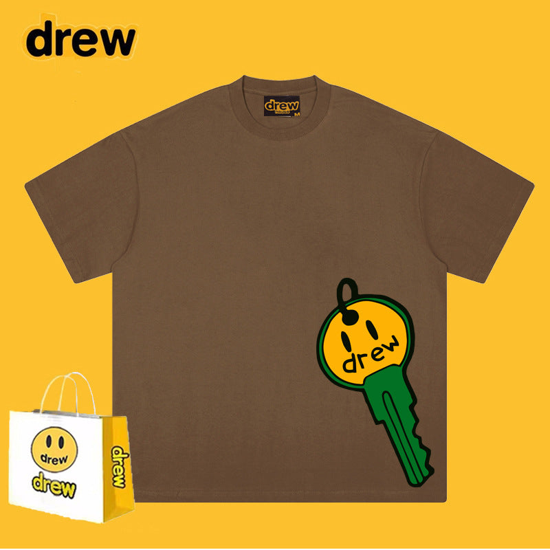 Drew T-shirts Key Smiley Face Printing