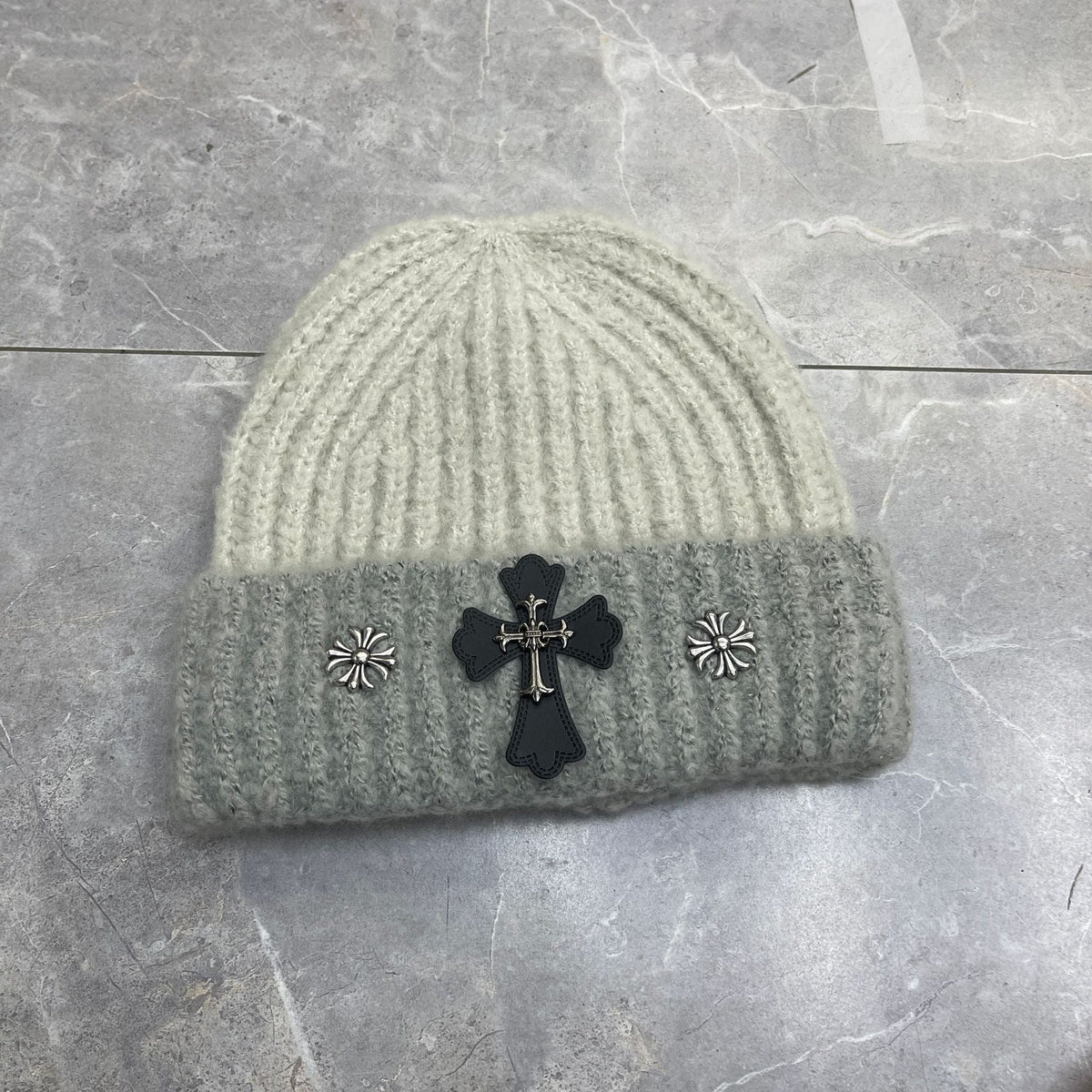 Chrome Heart Beanie Cross Knitted Hat Warm Couple Cold Hat Windproof Ear Protectors