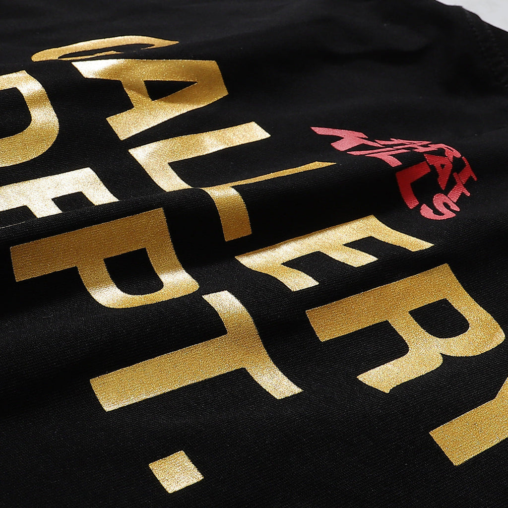 Gallery Dept T-Shirt Demon Skull Bronzing Letter Short Sleeve T-Shirt
