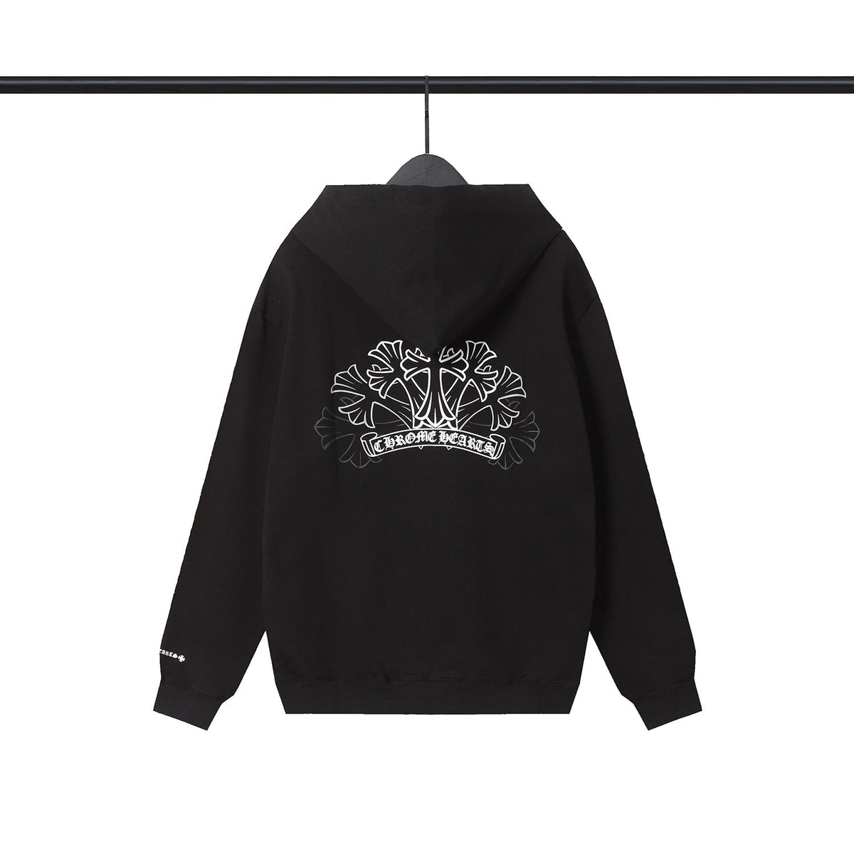 Chrome Heart Hoodie Overlap Phantom Cross Zip Hooded Jacket