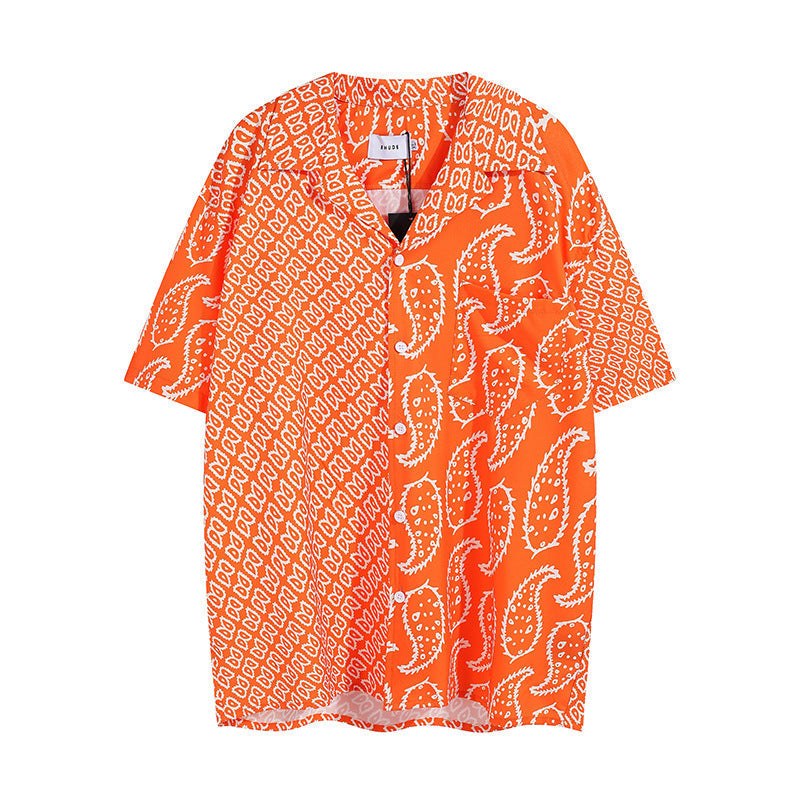 Rhude T-shirt Family Totem Casual Short Sleeve Shirt, Shorts