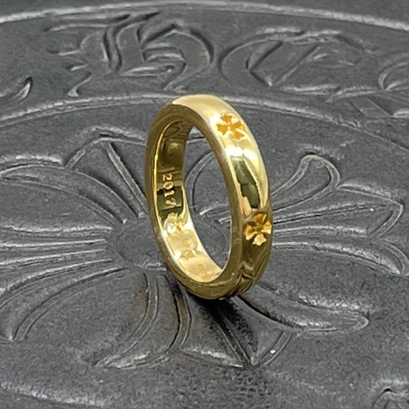 Chrome Heart Ring Golden Cross