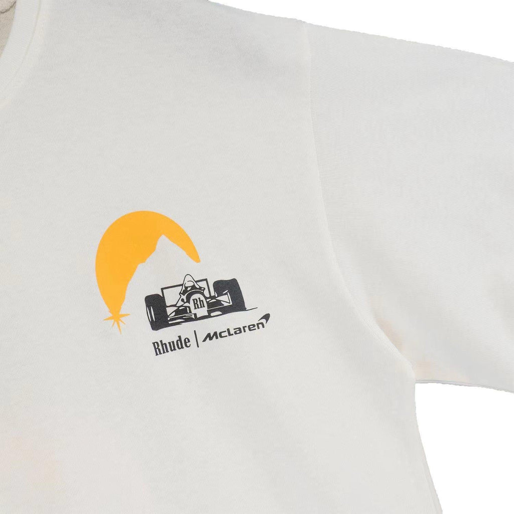 Rhude T-shirt Joint Racing Sunset Printing Short Sleeve T-shirt