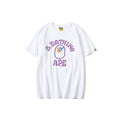 Bathing Ape T-Shirt Purple Ape Head XINGX Lightning T-shirt Male and Female Couples Wear