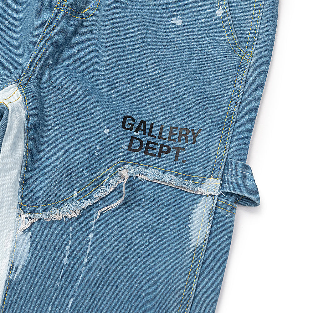 Gallery Dept Jeans Hand Painted Ink Splicing Contrasting Jeans