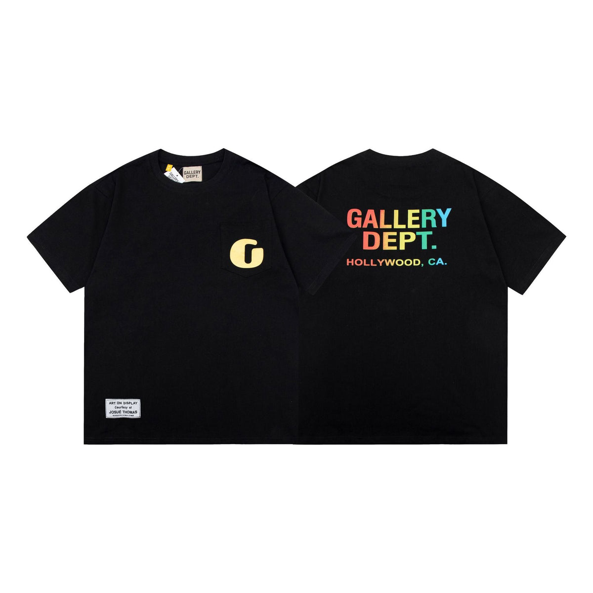 Gallery Dept T-Shirt Ink-splashing Tie-dye Alphabet Short Sleeve T-Shirt