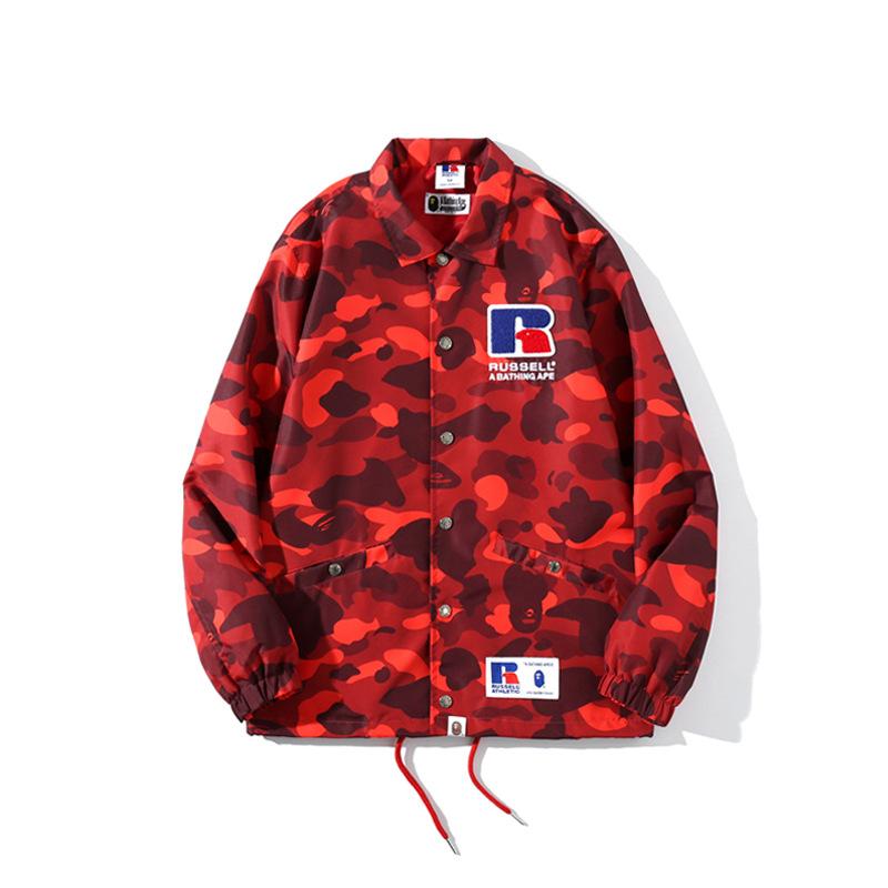 Bathing Ape Jacket Street Men's Jacket Loose Camouflage Coach Jacket