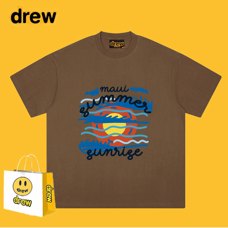 Drew T-shirts Face Graffiti Printing