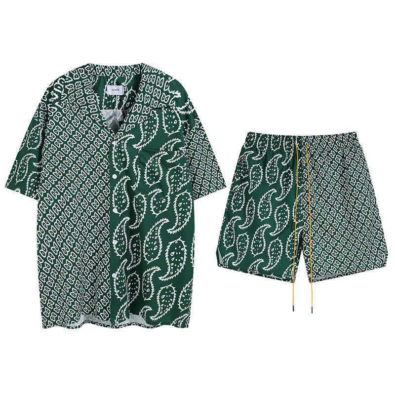 Rhude T-shirt Family Totem Casual Short Sleeve Shirt, Shorts