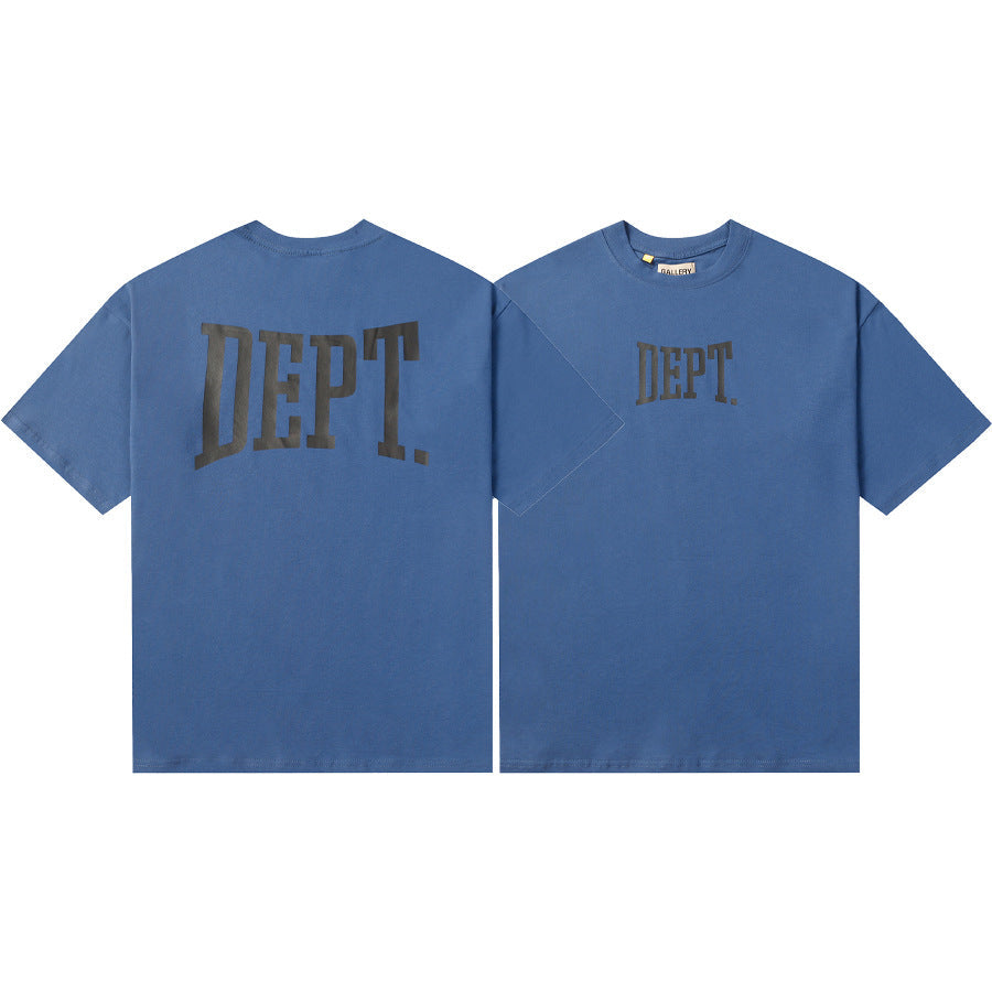Gallery Dept T-Shirt Hand Painted Ink Splashing Alphabet Washed Retro Short Sleeve T-Shirt