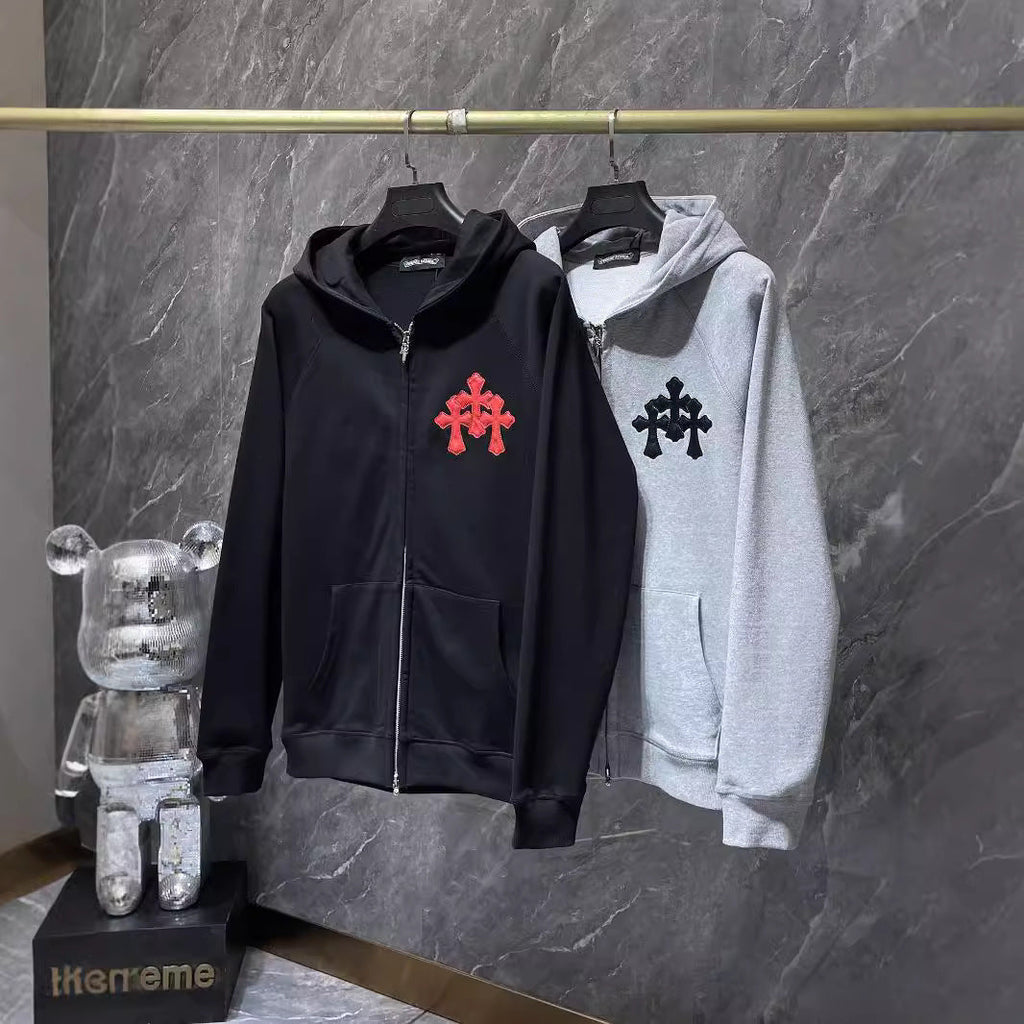 Chrome Heart Hoodie ChromeHearts Cardigan Zip Hooded Sweater Cotton Hoodie