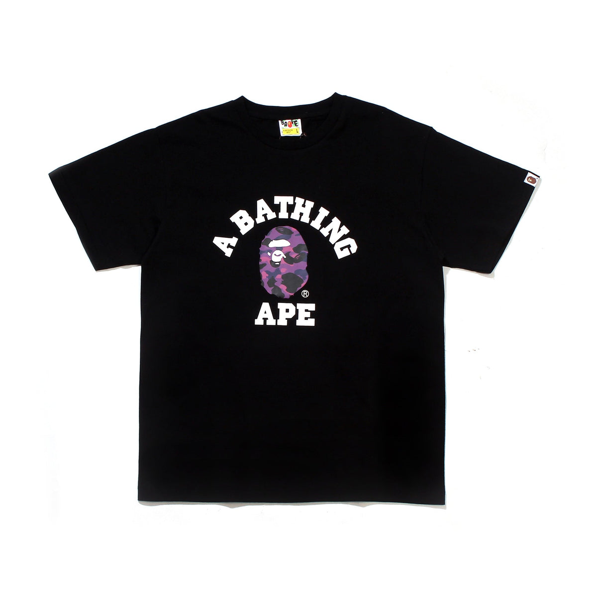 Bape Bearbrick T-Shirt Casual Letter Printed Round Neck Short Sleeve