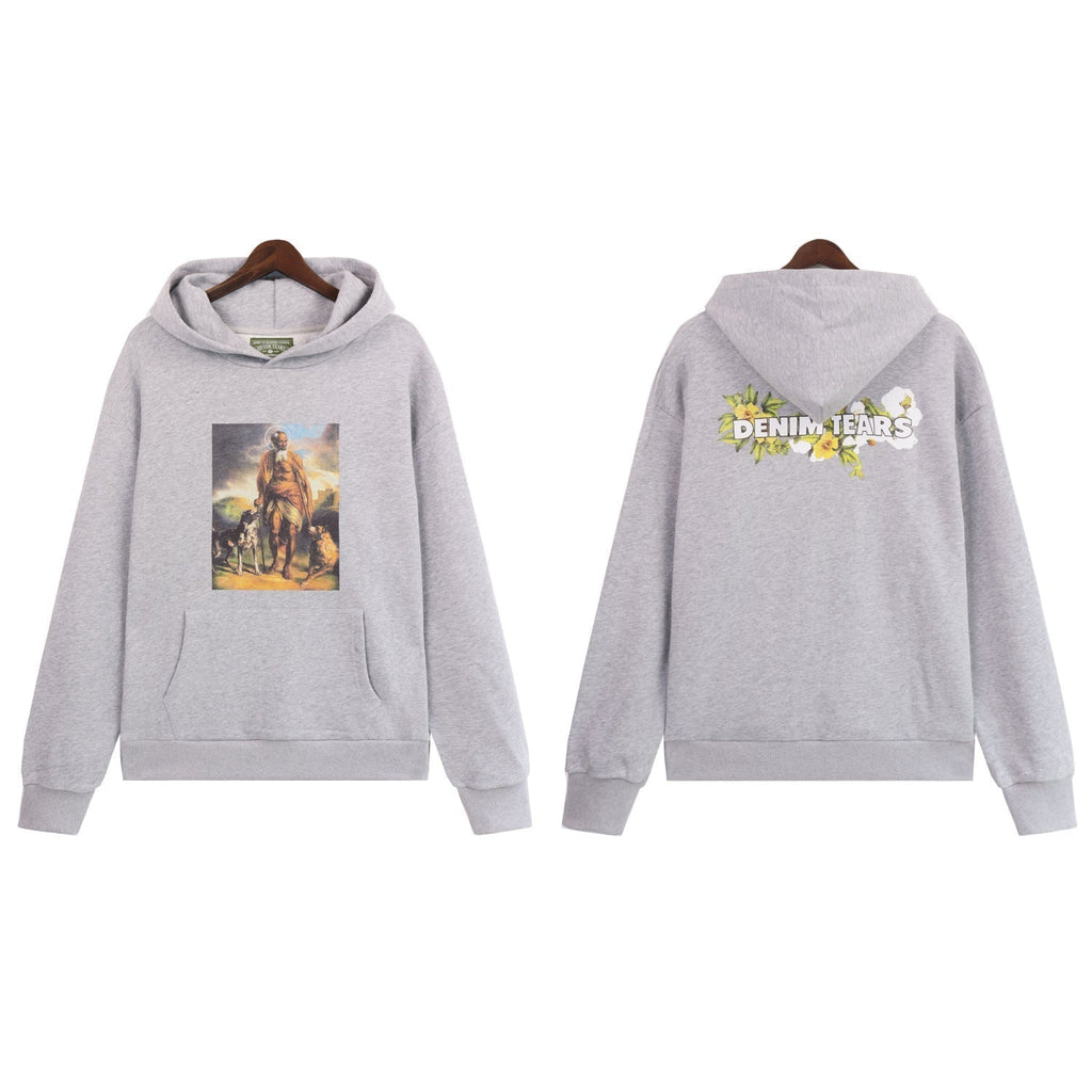 Denim Tears Hoodie oil painting alphabet print hoodie sweater